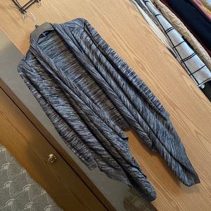 Draped cardigan sweater